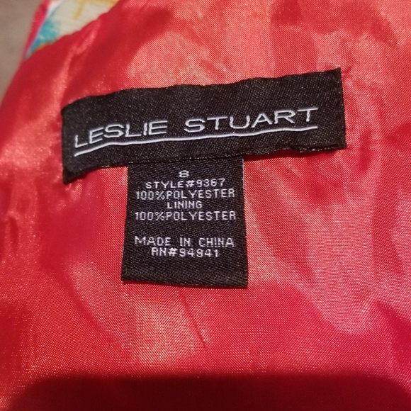 Leslie Stuart Faux Wrapped Multicolored Dress - Picture 7 of 7